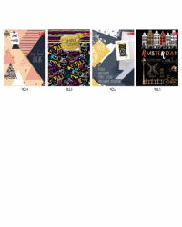 Блокнот А5ф,  клеєний, 40 арк, блок чорно-білий 80г/м2	(уп.16)