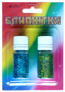 Фото - Блискітки НАБіР 28 7гр. 2шт. бірюза гол.+зелен.св.гол. А-998 1/12 42168 Фото - Блискітки НАБіР 28 7гр. 2шт. бірюза гол.+зелен.св.гол. А-998 1/12 42168