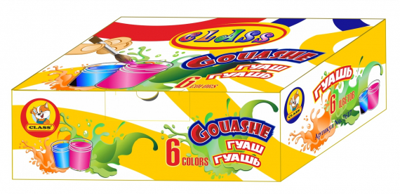 Фото - Фарби гуашеві 6кол.,60 мл., 7617,CLASS 40648 Фото - Фарби гуашеві 6кол.,60 мл., 7617,CLASS 40648