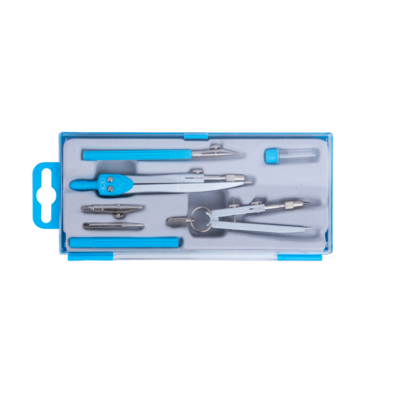 Фото - Готовальня BASIS 7 предметів, блакитний 9180 Фото - Готовальня BASIS 7 предметів, блакитний 9180