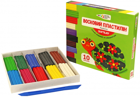 Фото - Пластилін восковий, 10 кол. 120 г. Craft&Joy 46732 Фото - Пластилін восковий, 10 кол. 120 г. Craft&Joy 46732