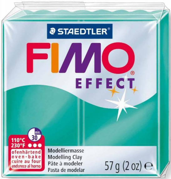 Фото - Пластика Effect, Зелена напівпрозора, 57г, Fimo 48056 Фото - Пластика Effect, Зелена напівпрозора, 57г, Fimo 48056