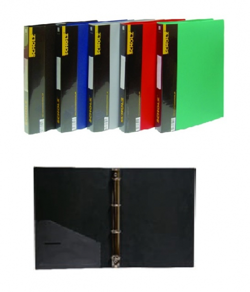 Фото - Папка з кільцями, А4, 4,5см, 4НК, PP 1000мкм, з киш., сір., 07501, SOZ 1539 Фото - Папка з кільцями, А4, 4,5см, 4НК, PP 1000мкм, з киш., сір., 07501, SOZ 1539