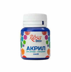 Акрил для декору *12, Синій, глянцевий, 20 мл, ROSA Studio