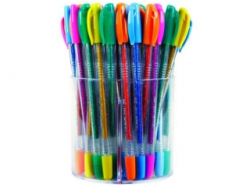 Фото - Ручка гелева GLITTER MIX 5кол. Rystor (уп.50) Польща 34606