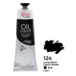 Фарба олійна, 100мл, Сажа газова,ROSA Gallery