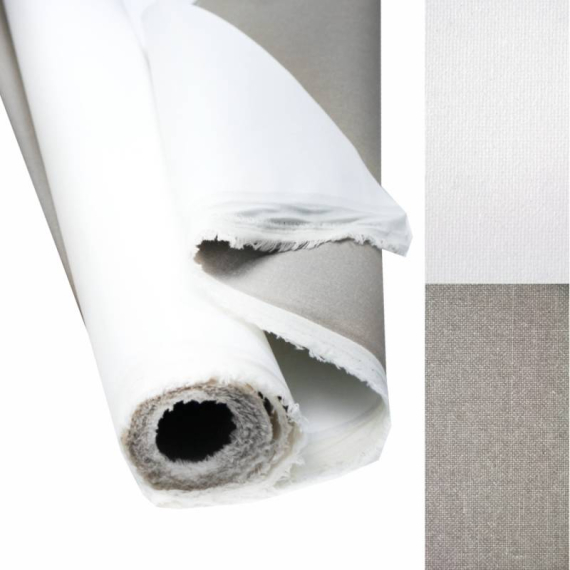 Фото - Полотно грунтоване, 2*3 м, дрібне зерно, 326 г/м², Італійська бавовна, Unico 52478