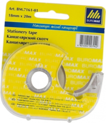 Фото - Клейка стрічка канц. в диспенсері 18мм х 20м, прозора 31099