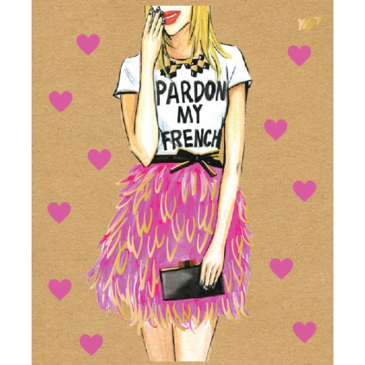 Фото - Зошит для записів А5/96 кл. од. спіраль, Белила+фольга золото YES 'PRETTY WOMEN' крафт 61714 Фото - Зошит для записів А5/96 кл. од. спіраль, Белила+фольга золото YES 'PRETTY WOMEN' крафт 61714