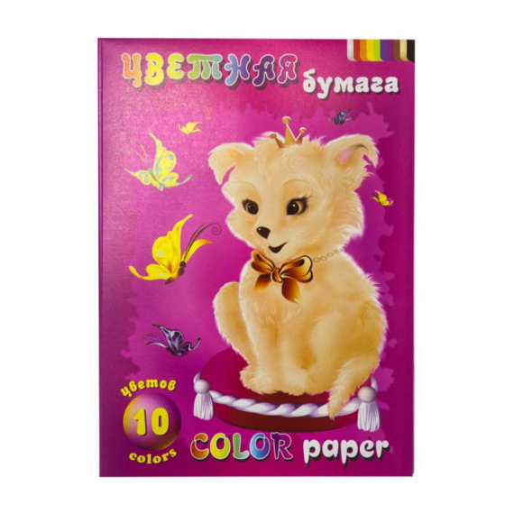 Фото - Набір кольорового паперу 'Песик', 21х29,7 см, 80 г/м2, 10 л., 10 кол., Лилия Холдинг 41484 Фото - Набір кольорового паперу 'Песик', 21х29,7 см, 80 г/м2, 10 л., 10 кол., Лилия Холдинг 41484