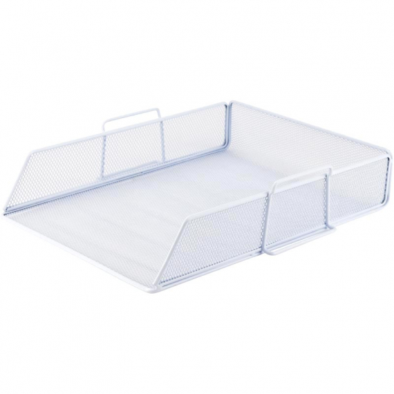 Фото - Лоток горизонтальний 80x280x340мм металевий, білий 45417 Фото - Лоток горизонтальний 80x280x340мм металевий, білий 45417