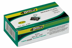 Біндери, 19мм, 12шт.,4-327 , 4OFFICE, ціна за 12шт