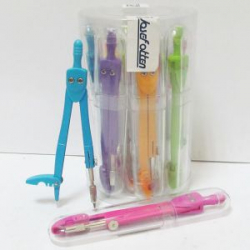 Фото - Циркуль цветнойв в пласт. тубусе PVC банка., mix5 (уп;10) арт.SC01001LC-P (5502) 530 Фото - Циркуль цветнойв в пласт. тубусе PVC банка., mix5 (уп;10) арт.SC01001LC-P (5502) 530