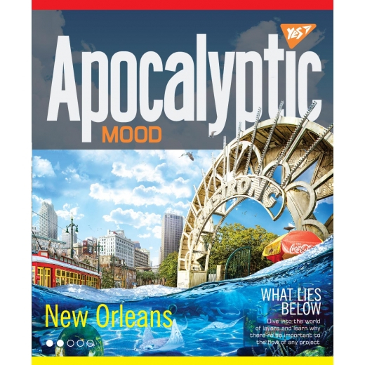 Фото - Зошит для записів А4/80 кл. YES 'APOCALYPTIC' иридиум+УФ.спл. 61709