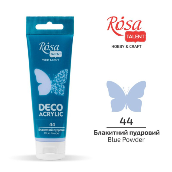 Фото - Акрил для декору, 44 Блакитний пудра, матовий, 75 мл, ROSA TALENT 38970 Фото - Акрил для декору, 44 Блакитний пудра, матовий, 75 мл, ROSA TALENT 38970
