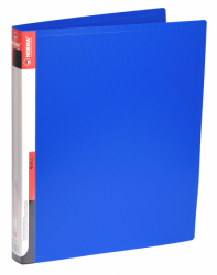 Фото - папка з кільцями, А4, 4см, 2НК діам. 2,5см, 700 мкн PР, з киш., син., 5038, NORMA 37380