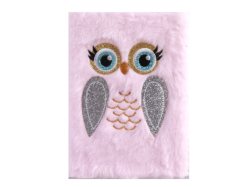 Фото - Блокнот хутряний 19*14см, 36К, 80 арк, в лінію з малюнком Сова 60202