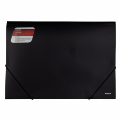 Фото - Папка на гумках, А3, чорна 46891