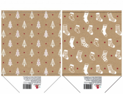 Пакет паперовий 16х16х7 см диз КРС1915 КРС1919 крафт НР