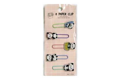 Фото - Закладки-скріпки з дерев'яним декором 5шт. Панди 12шт/уп 63981 Фото - Закладки-скріпки з дерев'яним декором 5шт. Панди 12шт/уп 63981