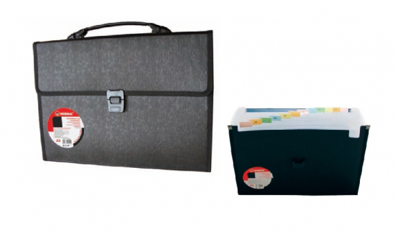 Фото - Портфель, А4, 13відд., з реєстрами, РР, чорний, 5052, NORMA 43737 Фото - Портфель, А4, 13відд., з реєстрами, РР, чорний, 5052, NORMA 43737