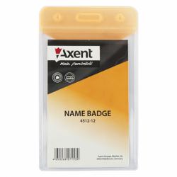 Фото - Бейдж вертикальний, глянцевий, помаранчевий, 4512 (51х83мм) 36075