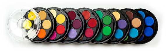 Фото - Фарби акв., кругла пласт. упаковка, б/п, 48 кол. 49469