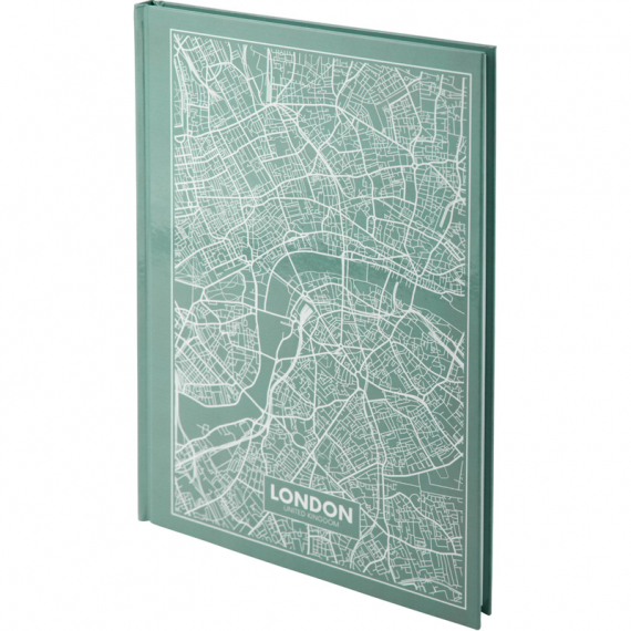 Фото - Книга записна А4 Maps London, 96арк., кліт., бірюзовий 47096 Фото - Книга записна А4 Maps London, 96арк., кліт., бірюзовий 47096
