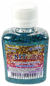 Фото - Блискітки (Гліттер) ГОЛОГРАфічний Бірюза 30гр. А-946 1/6 49833 Фото - Блискітки (Гліттер) ГОЛОГРАфічний Бірюза 30гр. А-946 1/6 49833