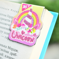 Закладки магнитные YES &quot;Unicorn&quot;, высечка и глиттер, 4шт