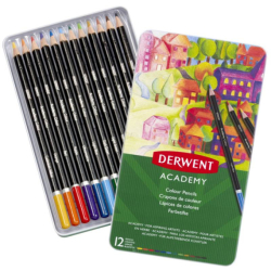 Набір кольорових олівців Colouring Academy, 12 кол., в метал. коробці, Derwent