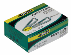 Фото - Скріпки трикутні, 25мм,100шт., 4-320, 4OFFICE 32953