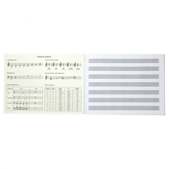 Фото - Зошит для нот А5, 20 л, RH-2 43781 Фото - Зошит для нот А5, 20 л, RH-2 43781