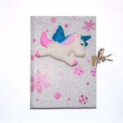 Фото - Блокнот дитячий на замочку сківш-антістрес 210x145mm, 70g, 80 л, Міні єдиноріг 56643 Фото - Блокнот дитячий на замочку сківш-антістрес 210x145mm, 70g, 80 л, Міні єдиноріг 56643