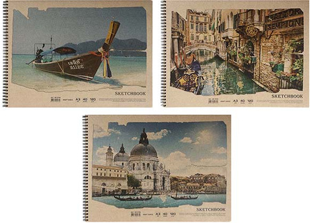 Фото - Альбом для малювання на спір. KRAFT, 40 арк. 120 г/м A3, AR3740 25972 Фото - Альбом для малювання на спір. KRAFT, 40 арк. 120 г/м A3, AR3740 25972