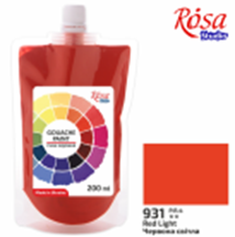 Фото - Фарба гуашева, 200мл, Червона світла, ROSA Studio 54826 Фото - Фарба гуашева, 200мл, Червона світла, ROSA Studio 54826